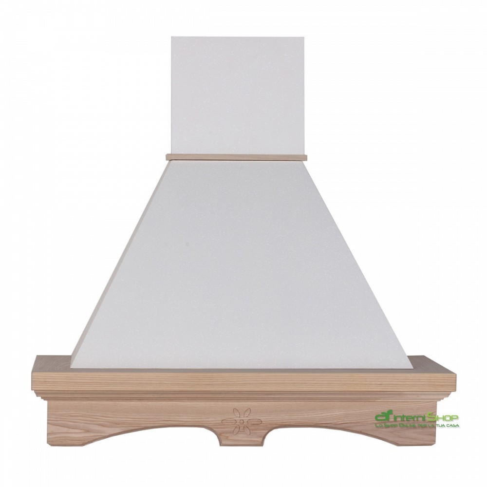 Acquista online Cappa cucina legno AGNY 90 frassino grezzo - camino bianco mot  HIP52 Coppari